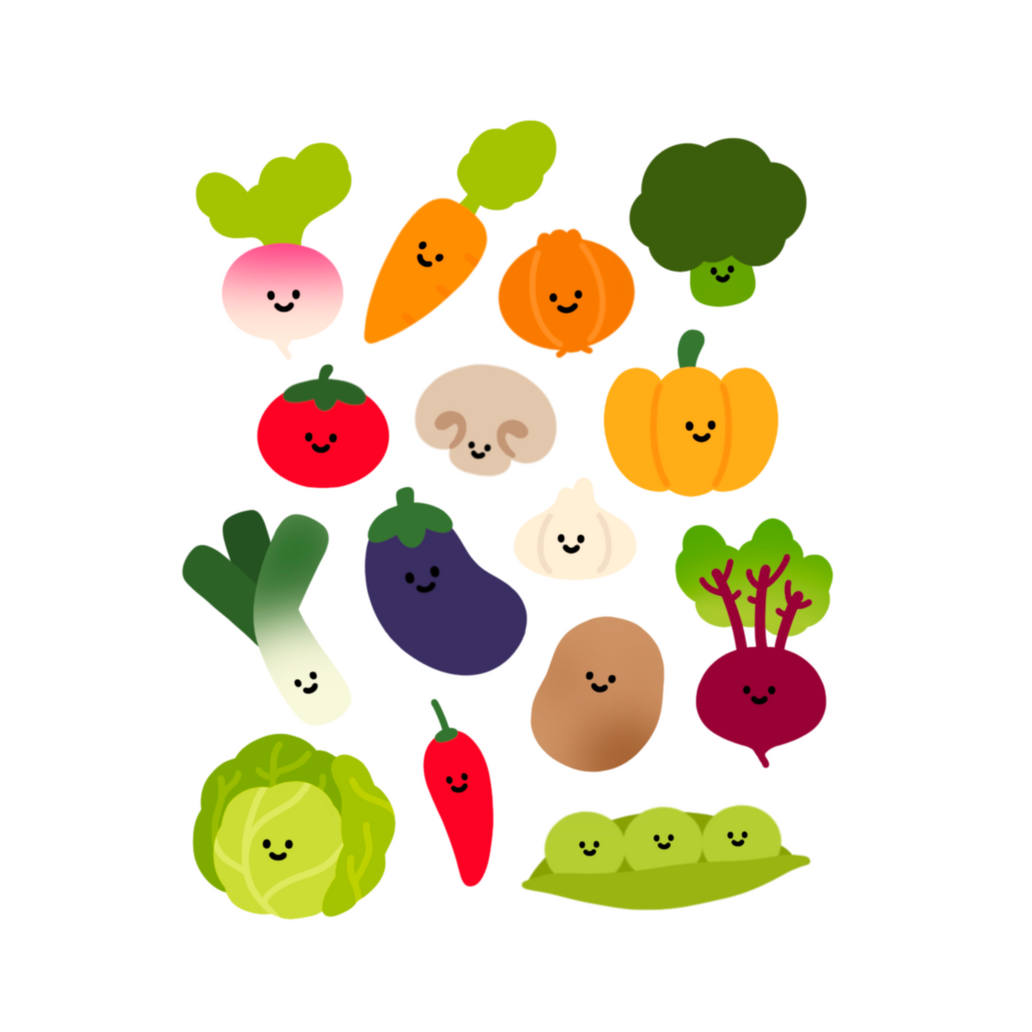 vegetables sticker sheet [COMING SOON]