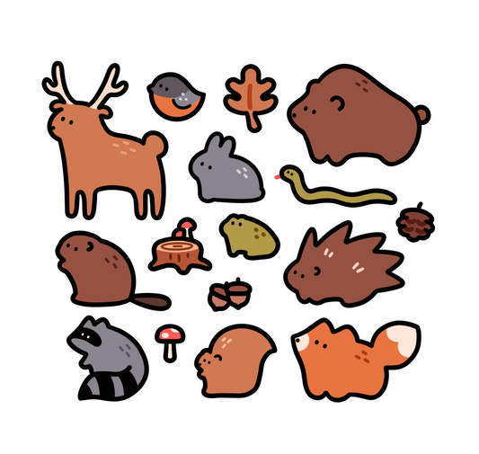 animals vinyl sticker sheet [PREORDER]