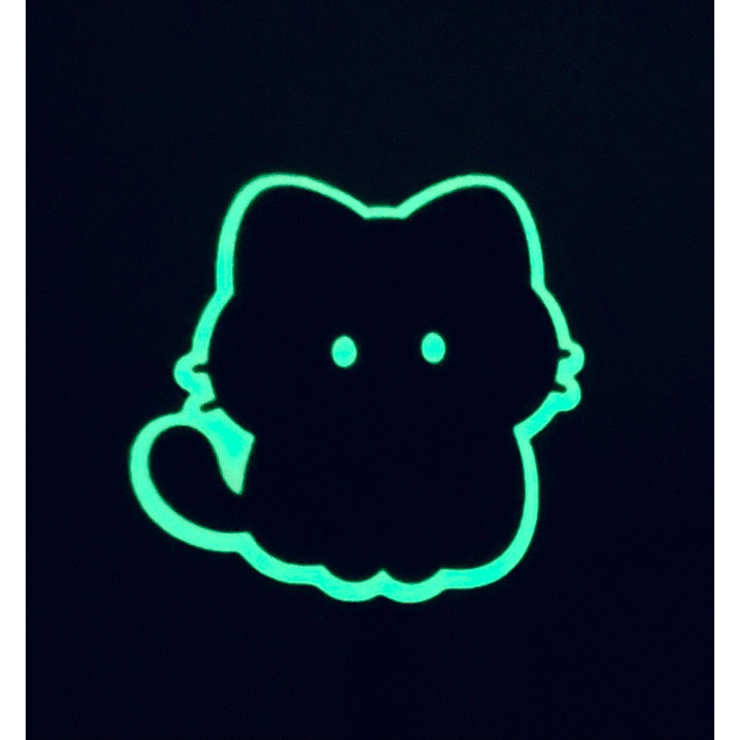 glow-in-the-dark black cat sticker