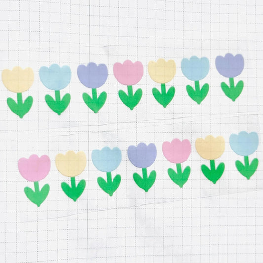 tulips clear washi tape